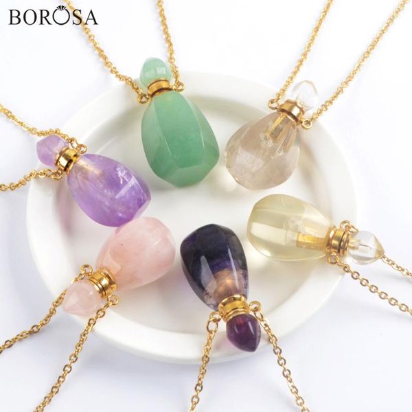 borosa 3pcs gold gems stones perfume bottle pendant necklace diffuser faceted crystal fluorite perfume bottle necklace wx1605, Silver
borosa 3pcs gold gems stones perfume bottle pendant necklace diffuser faceted crystal fluorite perfume bottle necklace wx1605, Silver