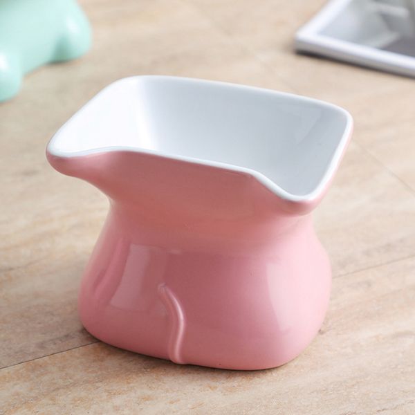pet ceramic bowl cute cartoon feeder for small dog and cat feeding and drink water pet supplies