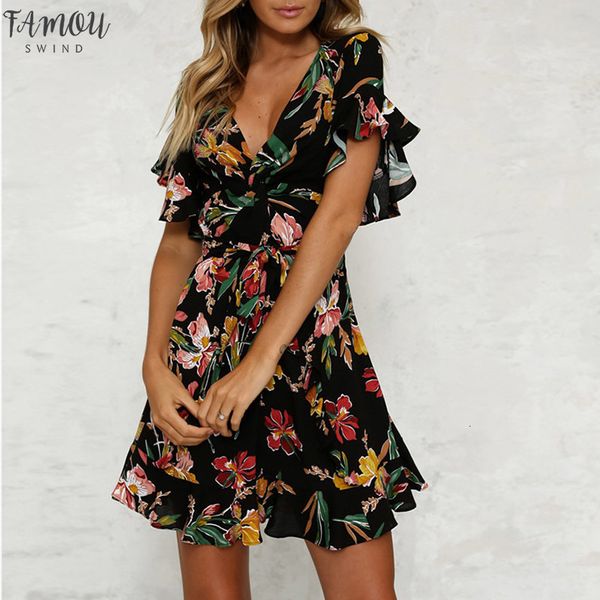 women polyester 2019 mini dress strap floral beach style a line casual costume ruffles fashion femme designer clothes summer dresses, Black;gray
women polyester 2019 mini dress strap floral beach style a line casual costume ruffles fashion femme designer clothes summer dresses, Black;gray