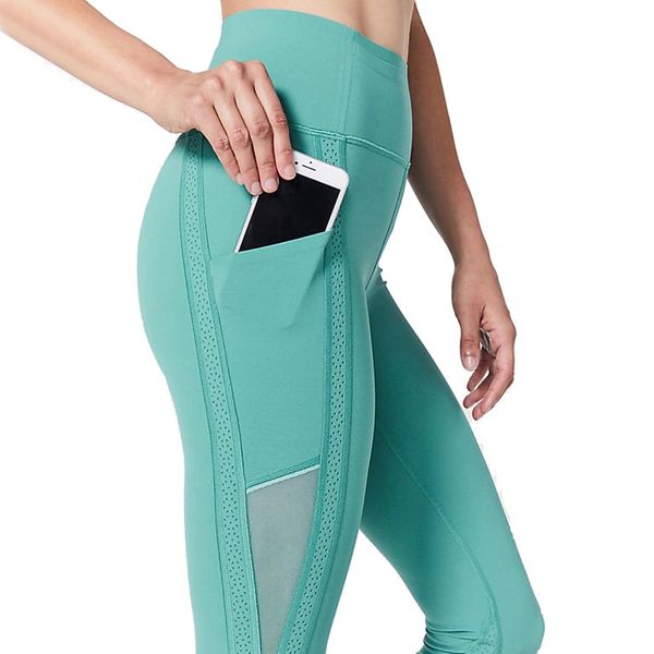 women's high aist ankle length breathable mesh silm fit running fitness gym leggings with side and back pockets, White;red
women's high aist ankle length breathable mesh silm fit running fitness gym leggings with side and back pockets, White;red
