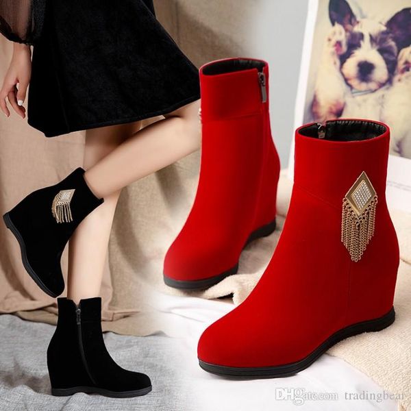 plus size 34 to 40 41 42 43 women ankle boots luxury designer women booties red black increased height wedge shoes tradingbear
plus size 34 to 40 41 42 43 women ankle boots luxury designer women booties red black increased height wedge shoes tradingbear