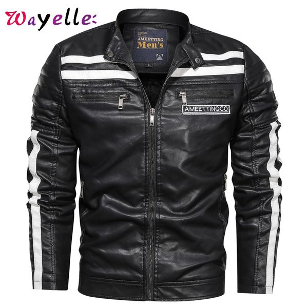 men pu leather jacket 2019 new autumn motorcycle casual slim pu leather jackrets zipper fashion mens bomber jacket l-3xl, Black
men pu leather jacket 2019 new autumn motorcycle casual slim pu leather jackrets zipper fashion mens bomber jacket l-3xl, Black
