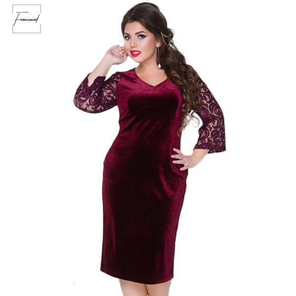 2019 large dress thicken lace autumn winter women velvet size l 6xl female clothing plus size red tunic dress vestidos, Black;gray
2019 large dress thicken lace autumn winter women velvet size l 6xl female clothing plus size red tunic dress vestidos, Black;gray