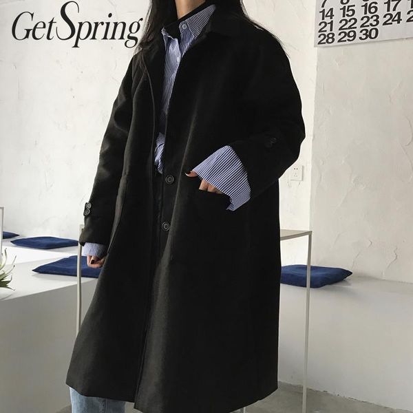 getspring women coat women woolen coats black loose wool coats jackets vintage plus size long black 2019 fashion
getspring women coat women woolen coats black loose wool coats jackets vintage plus size long black 2019 fashion