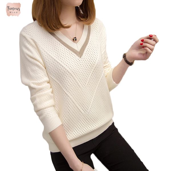 women sweaters and pullovers autumn spring korean hollow sweaters womens loose knitted sweater female v neck pullover, White;black
women sweaters and pullovers autumn spring korean hollow sweaters womens loose knitted sweater female v neck pullover, White;black