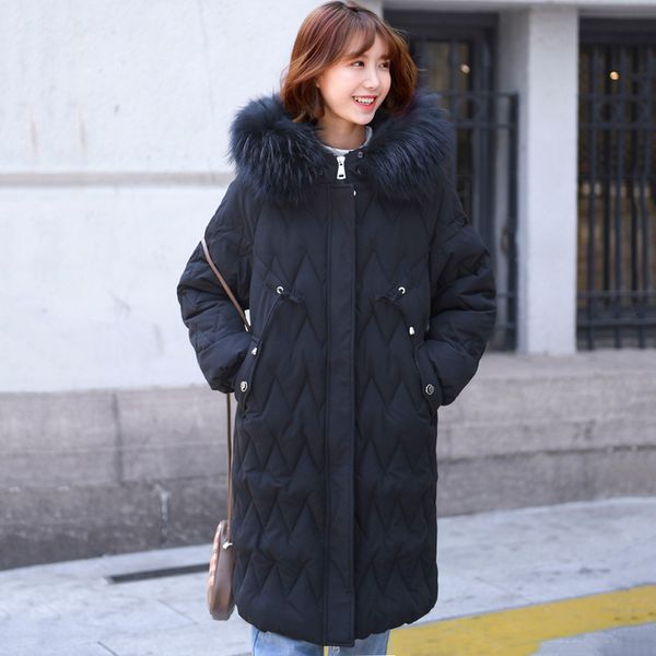 new winter coat with cotton collar in 2019, Black
new winter coat with cotton collar in 2019, Black