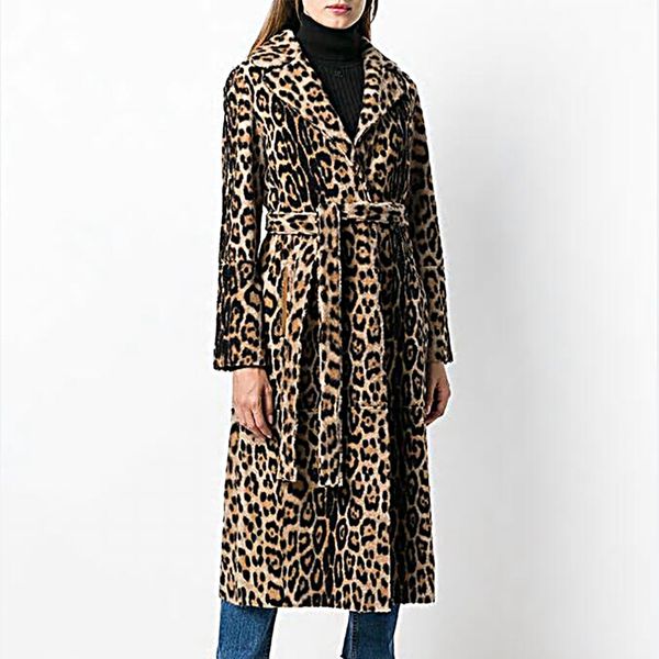 luxury faux fur lapel coat for women coat winter warm fashion leopard artificial fur women's long coats jacket loose outerwear, Black
luxury faux fur lapel coat for women coat winter warm fashion leopard artificial fur women's long coats jacket loose outerwear, Black