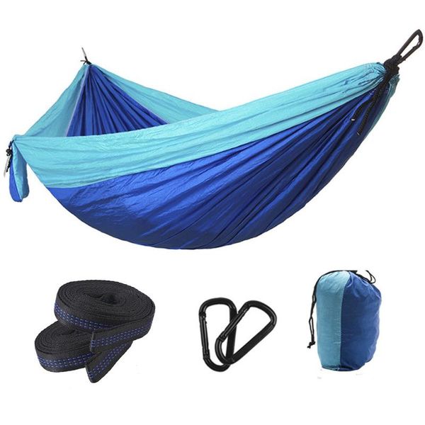 upgrade camping hammock with double hammock tree straps portable parachute colorblock nylon for backpacking travel
upgrade camping hammock with double hammock tree straps portable parachute colorblock nylon for backpacking travel