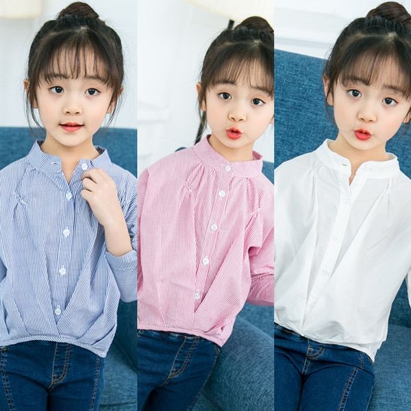 girls' season children's long-sleeved base medium shirt and large children's stand collar shirt, White;black
girls' season children's long-sleeved base medium shirt and large children's stand collar shirt, White;black