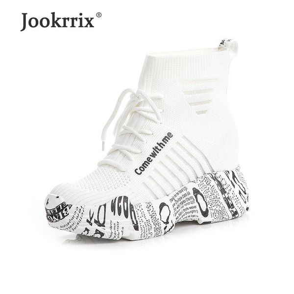 wholesale 2019 women fashion high sock sneakers lady brand increased 8cm wedges platform casual comfortable chunky f45, Black
wholesale 2019 women fashion high sock sneakers lady brand increased 8cm wedges platform casual comfortable chunky f45, Black