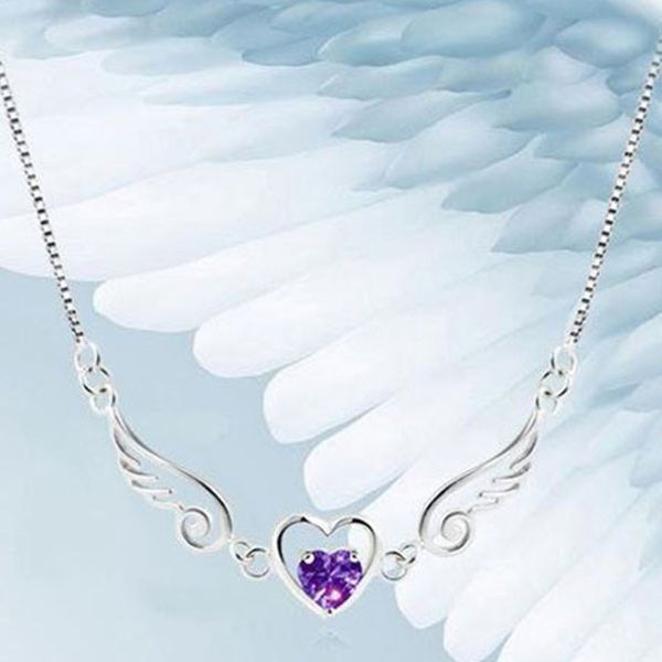 pendant necklace fashionable angel wing ladies necklace exquisite female party wedding jewelry eye-catching ornaments, Silver
pendant necklace fashionable angel wing ladies necklace exquisite female party wedding jewelry eye-catching ornaments, Silver