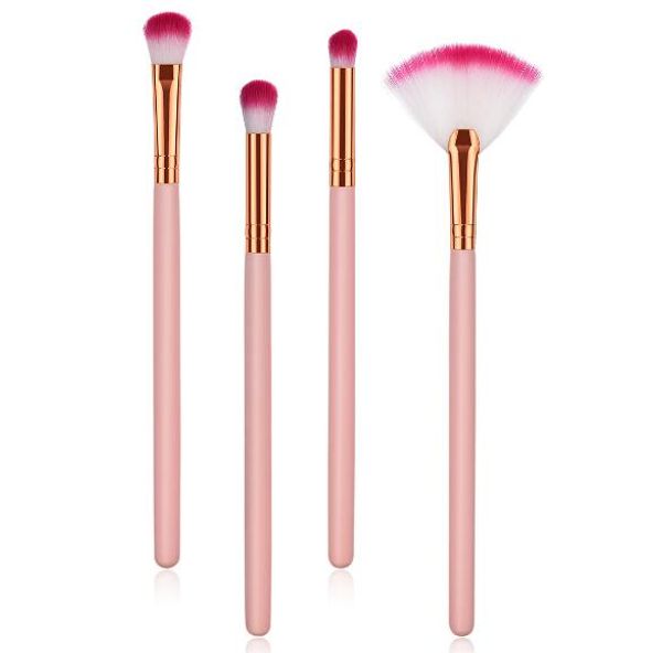 beauty tools 4pcs makeup eye brushes set pink plastic handle gold tube brush
beauty tools 4pcs makeup eye brushes set pink plastic handle gold tube brush