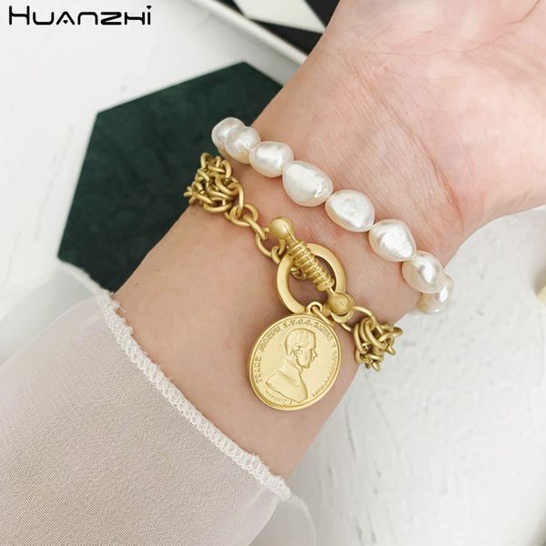 huanzhi handmade baroque natural freshwater pearl bracelet gold metal hand jewelry irregular beads bangle for women, Black
huanzhi handmade baroque natural freshwater pearl bracelet gold metal hand jewelry irregular beads bangle for women, Black