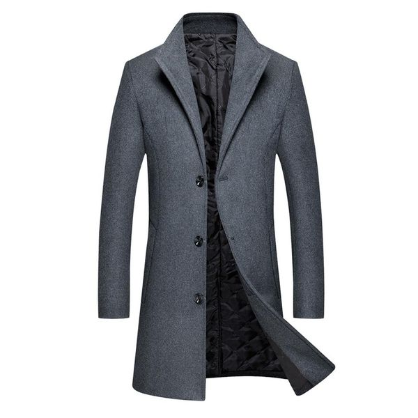 autumn and winter new woolen coat men's slim mid-length wool trench coat men's thick woolen fashion wild, Black
autumn and winter new woolen coat men's slim mid-length wool trench coat men's thick woolen fashion wild, Black