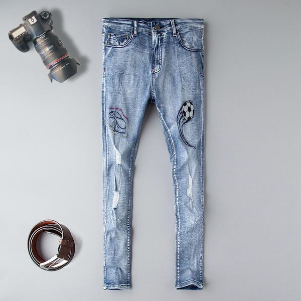 fashion brand streetwear men's jeans vintage blue color skinny destroyed ripped jeans designer pants homme hip hop men
fashion brand streetwear men's jeans vintage blue color skinny destroyed ripped jeans designer pants homme hip hop men