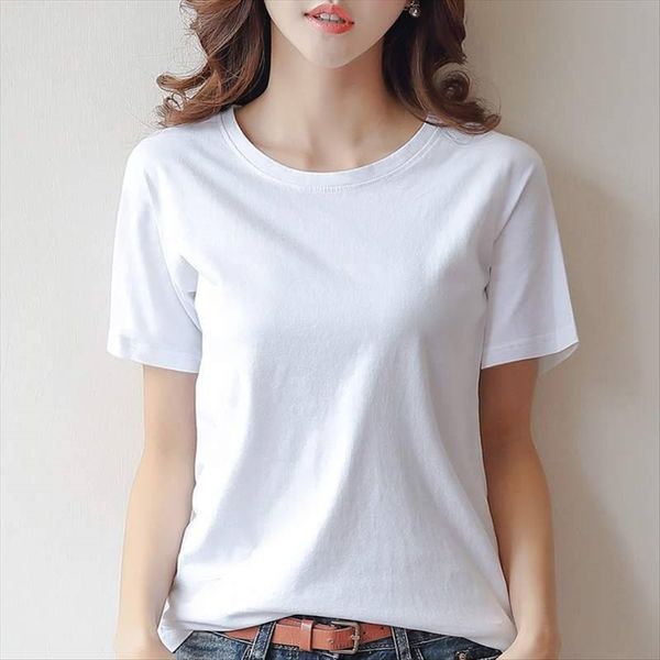95 cotton slim short-sleeved t- women's pure white round shirt collar base shirt t-shirt
95 cotton slim short-sleeved t- women's pure white round shirt collar base shirt t-shirt
