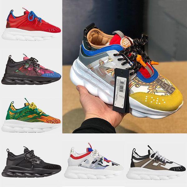 New 2019 Chain Reaction Designer Casual Sneakers Luxury Fashion Women Men Red Black White Casual Shoes Lightweight Link-Embossed Sole
New 2019 Chain Reaction Designer Casual Sneakers Luxury Fashion Women Men Red Black White Casual Shoes Lightweight Link-Embossed Sole