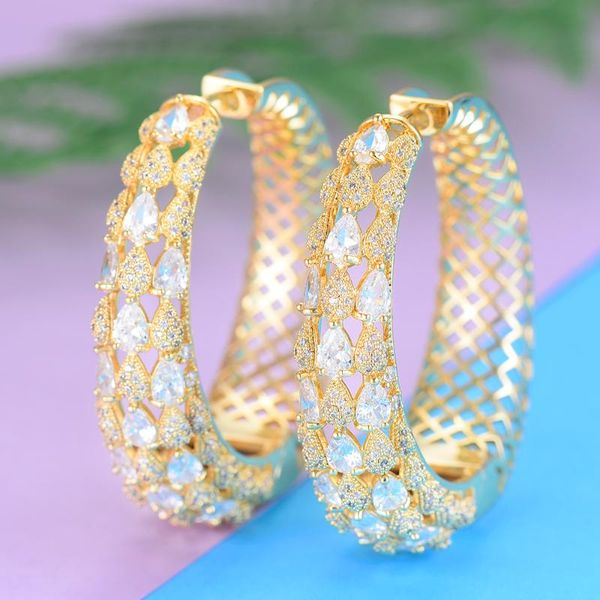 godki luxury braid infinity cubic zircon super party big hoop earrings for women wedding fashion jewelry trendy hoop earring2020, Golden
godki luxury braid infinity cubic zircon super party big hoop earrings for women wedding fashion jewelry trendy hoop earring2020, Golden