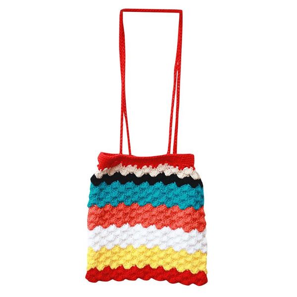 new hand crochet stripe color bag beach bag leisure large capacity recyclable spring and summer popular wild bag1227
new hand crochet stripe color bag beach bag leisure large capacity recyclable spring and summer popular wild bag1227