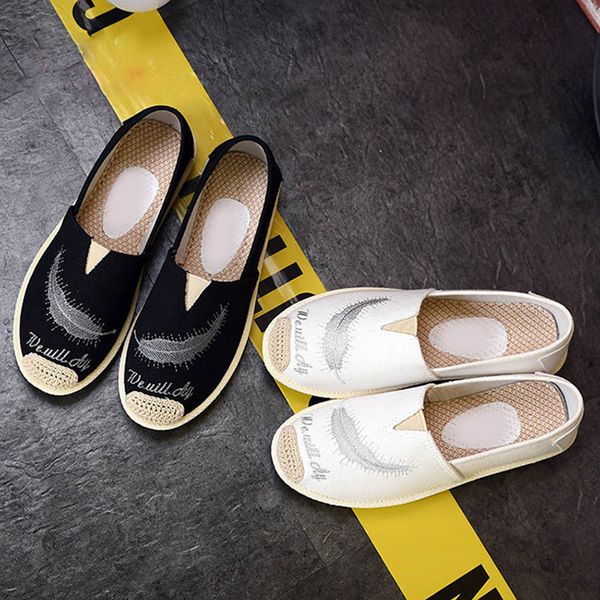 2019 new casual women canvas slip-on shoes breathable durable anti-slip loafers for summer lby2019, Black
2019 new casual women canvas slip-on shoes breathable durable anti-slip loafers for summer lby2019, Black