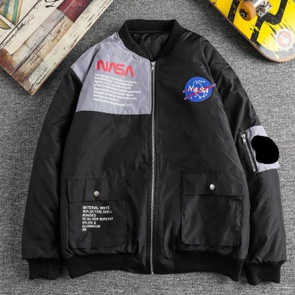 nasa fashion jacket hip hop for men women designer rapper casual fashion winter autumn coat 2 colors, Black;brown
nasa fashion jacket hip hop for men women designer rapper casual fashion winter autumn coat 2 colors, Black;brown