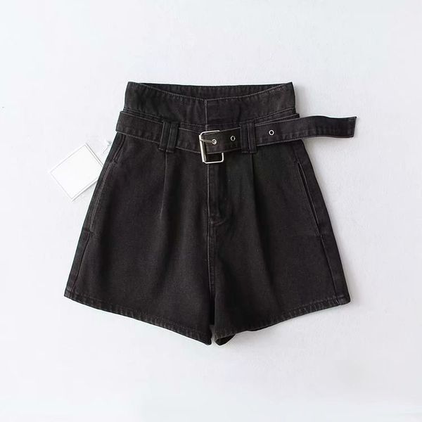 new arrival female high waist sashes denim shorts solid summer casual blue/black/sky blue loose shorts, White;black
new arrival female high waist sashes denim shorts solid summer casual blue/black/sky blue loose shorts, White;black