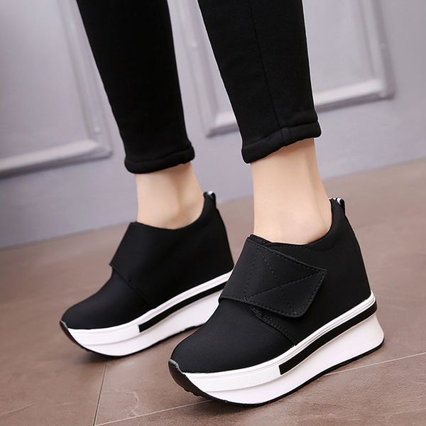 women casual shoes woman sneakers platform sneakers platform wedges loafter ladies careepers elevator flats 10cm high heels, Black
women casual shoes woman sneakers platform sneakers platform wedges loafter ladies careepers elevator flats 10cm high heels, Black