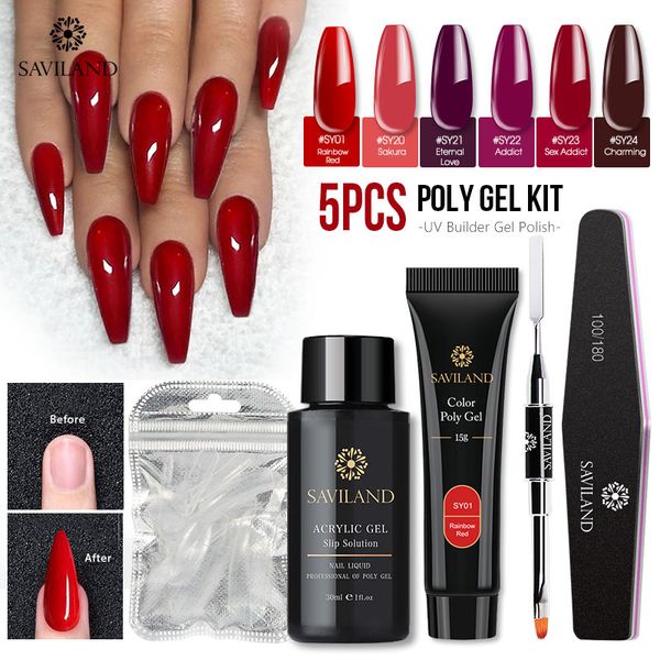 saviland 15g color poly gel finger extension gel nail polish set fast building finger extension poly nail art kits
saviland 15g color poly gel finger extension gel nail polish set fast building finger extension poly nail art kits