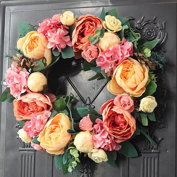 40cm wedding artificial flowers wreath christmas gifts handmade garland front door wreath fall european peony
40cm wedding artificial flowers wreath christmas gifts handmade garland front door wreath fall european peony