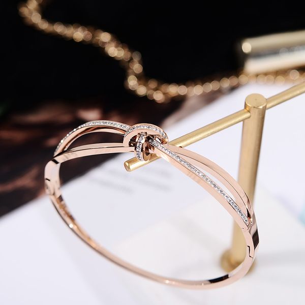 yun ruo 2019 simple & chic fashion crystal bowknot bangle rose gold color titanium steel jewelry woman birthday gift never fade, Black
yun ruo 2019 simple & chic fashion crystal bowknot bangle rose gold color titanium steel jewelry woman birthday gift never fade, Black