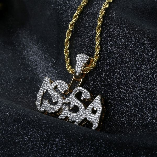 issa letter hip-hop necklace ornaments micro zirconium shi man pendeloque cut, Silver
issa letter hip-hop necklace ornaments micro zirconium shi man pendeloque cut, Silver