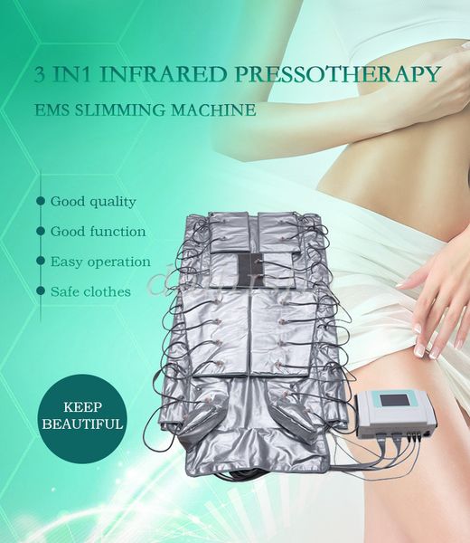 ems body shapes electric muscle stimulation pressotherapy machine infrared heat slimming wrap clothes pressure massage blood circulation
ems body shapes electric muscle stimulation pressotherapy machine infrared heat slimming wrap clothes pressure massage blood circulation