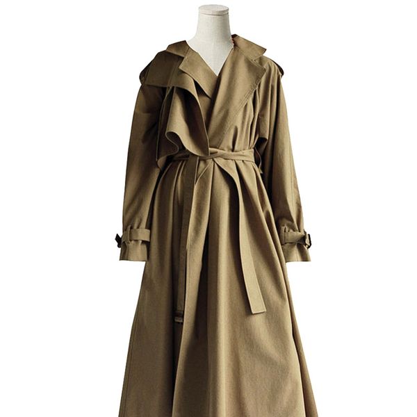 2019 autumn over-the-knee long trench coat women's lace-up waist hugging jacket korean-style a- line dress pendulum trench, Tan;black
2019 autumn over-the-knee long trench coat women's lace-up waist hugging jacket korean-style a- line dress pendulum trench, Tan;black