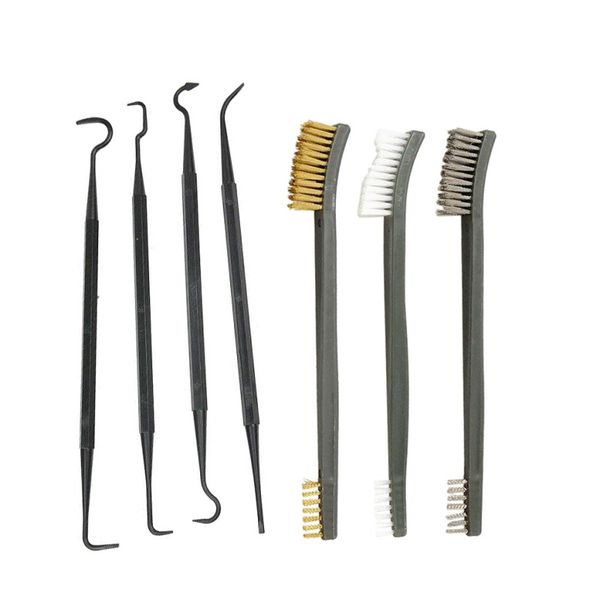 new 3pcs steel wire brush + 4pcs nylon pick set universal gun hunting cleaning kit tactical rifle gun cleaning tool
new 3pcs steel wire brush + 4pcs nylon pick set universal gun hunting cleaning kit tactical rifle gun cleaning tool