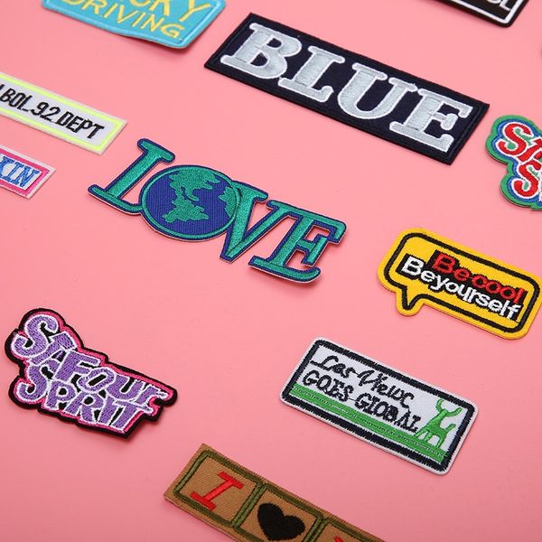 54 packaging computer embroidered english letter badge badge hat badge high-end clothing accessories patch sticker, Black
54 packaging computer embroidered english letter badge badge hat badge high-end clothing accessories patch sticker, Black