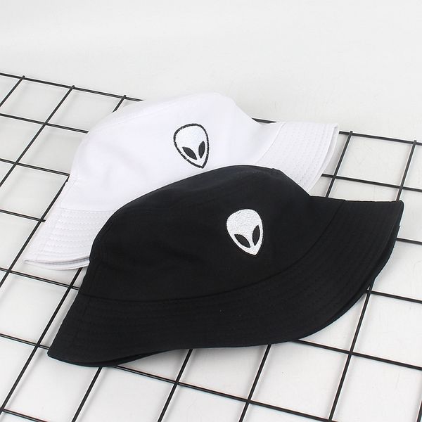 black white solid embroidered alien folding bucket hat beach sun party street hat panama hat harajuku fisherman's cap
black white solid embroidered alien folding bucket hat beach sun party street hat panama hat harajuku fisherman's cap