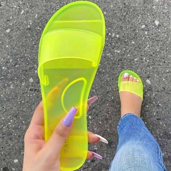 fluorescent yellow crystal flat slippers women sandals open toe pvc slides woman flip-flops female candy color sandalias new, Black
fluorescent yellow crystal flat slippers women sandals open toe pvc slides woman flip-flops female candy color sandalias new, Black