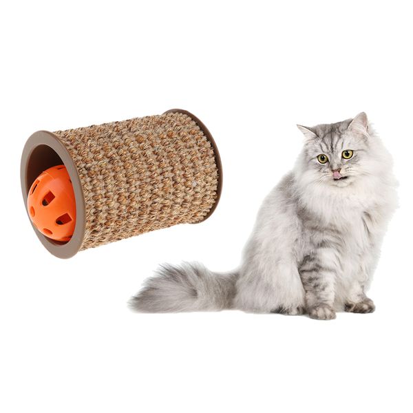 sisal rope covered cat scratching roller post,reduce destructive scratching behaviors
sisal rope covered cat scratching roller post,reduce destructive scratching behaviors