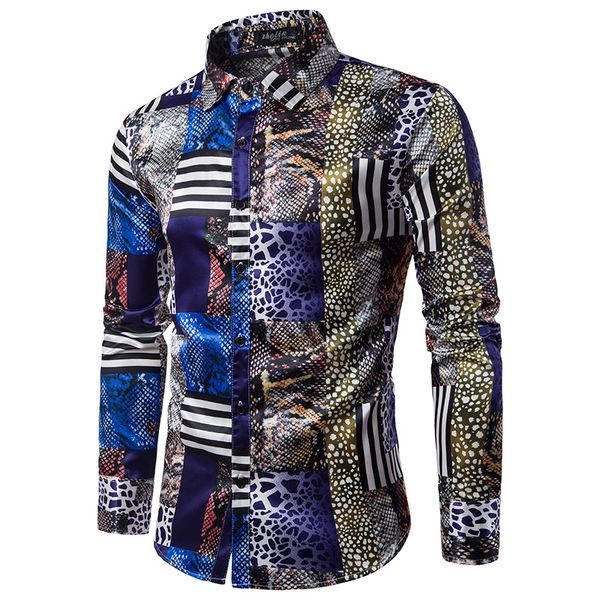 fashion snake print shirt men social design blouse male long sleeve cotton dress shirt men button spring clothes, White;black
fashion snake print shirt men social design blouse male long sleeve cotton dress shirt men button spring clothes, White;black