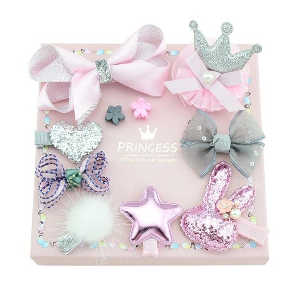 10pcs/set boutique baby girls toddler hair bow clips barrettes hairpins mixed set 10 pack of hair accessories for girls, Slivery;white
10pcs/set boutique baby girls toddler hair bow clips barrettes hairpins mixed set 10 pack of hair accessories for girls, Slivery;white