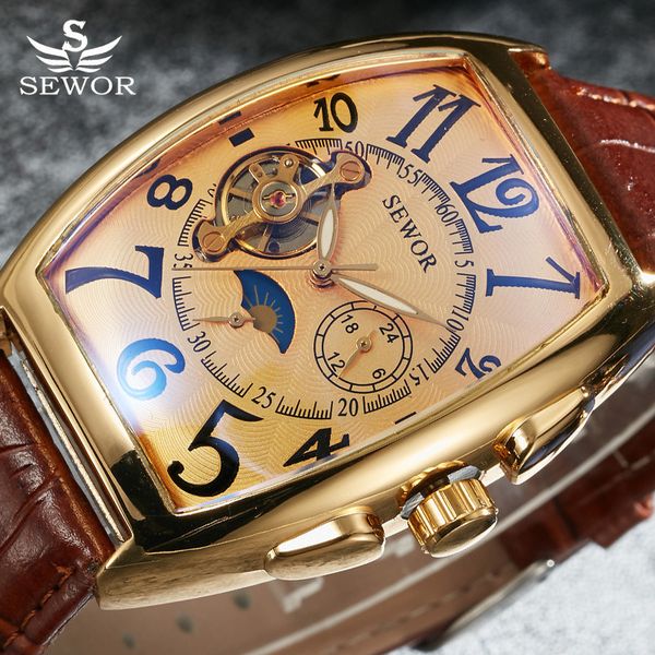 sewor tourbillon automatic mechanical men designer moonphase square leather skeleton watches auto date business watch c19010401, Slivery;brown
sewor tourbillon automatic mechanical men designer moonphase square leather skeleton watches auto date business watch c19010401, Slivery;brown