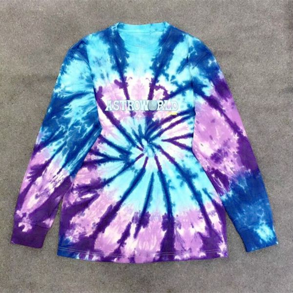 new astroworld travis scott tie dye longsleeve tee t shirt men women 1:1 aw quality fashion casaul astroworld t-shirts, White;black
new astroworld travis scott tie dye longsleeve tee t shirt men women 1:1 aw quality fashion casaul astroworld t-shirts, White;black