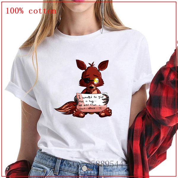 2020 новая девушка t-shirt чистый хлопок одежда дети марка тенниска женщины это меня kawaii fnaf плюшевые foxy футболка, White
2020 новая девушка t-shirt чистый хлопок одежда дети марка тенниска женщины это меня kawaii fnaf плюшевые foxy футболка, White