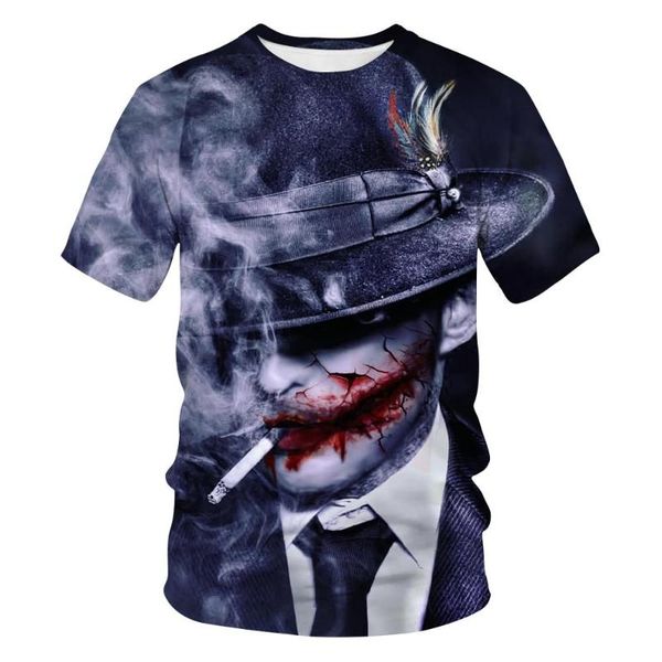 2020 new men's and women's t-shirt sketch clown devil's smiling face 3d print t-shirt men's clown face round neck funny, White;black
2020 new men's and women's t-shirt sketch clown devil's smiling face 3d print t-shirt men's clown face round neck funny, White;black