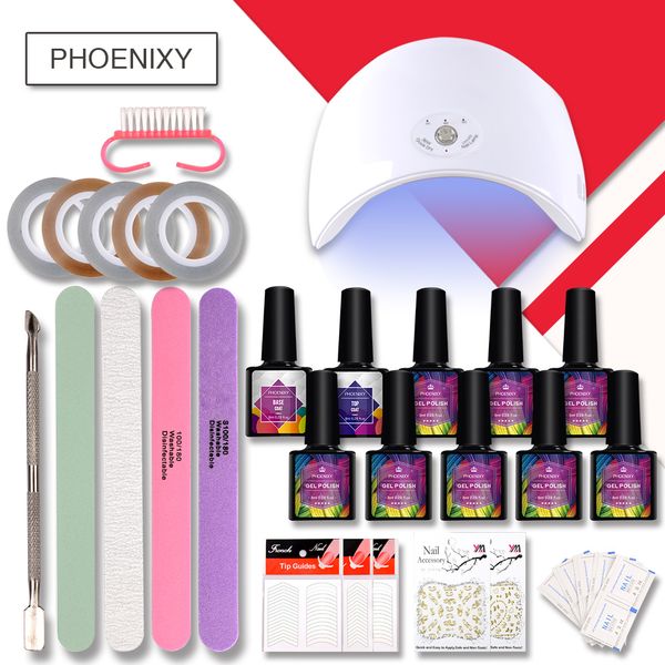 complete gel nail kit with 36w led lamp art decoration multi-colors 8ml nail polish set all for manicure art accessories
complete gel nail kit with 36w led lamp art decoration multi-colors 8ml nail polish set all for manicure art accessories