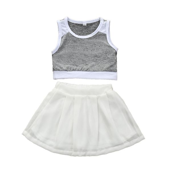 girls suit summer sleeveless tube suspenders t-shirt white chiffon skirt skirt girl two-piece children's clothing
girls suit summer sleeveless tube suspenders t-shirt white chiffon skirt skirt girl two-piece children's clothing