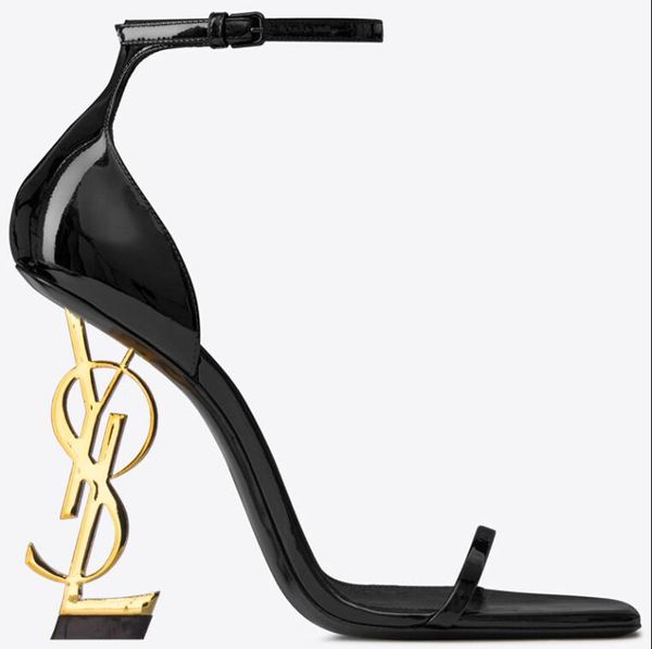 with box brand new shoes woman summer buckle strap rivet sandals high-heeled shoes pointed toe fashion luxury single high heel10.5cm, Black 
with box brand new shoes woman summer buckle strap rivet sandals high-heeled shoes pointed toe fashion luxury single high heel10.5cm, Black