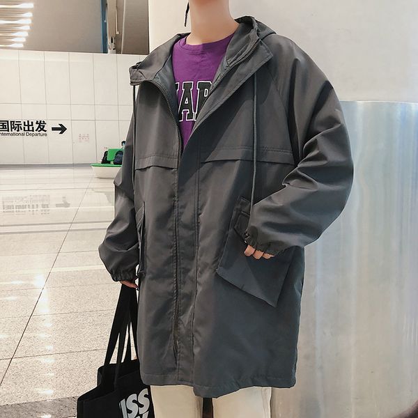 2018 autumn winter long tooling windbreaker harajuku street loose hip hop hooded jacket large size dark gray black jacket, Tan;black
2018 autumn winter long tooling windbreaker harajuku street loose hip hop hooded jacket large size dark gray black jacket, Tan;black