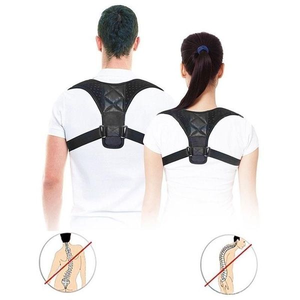 adjustable back posture corrector clavicle spine back shoulder lumbar brace support belt posture correction, Black;blue
adjustable back posture corrector clavicle spine back shoulder lumbar brace support belt posture correction, Black;blue