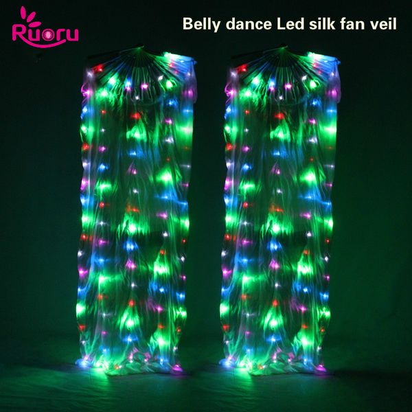 ruoru 2 pieces = 1 pair led belly dance silk fan veil 100% silk fan veils stage performance props rainbow white led veil, Black;red
ruoru 2 pieces = 1 pair led belly dance silk fan veil 100% silk fan veils stage performance props rainbow white led veil, Black;red